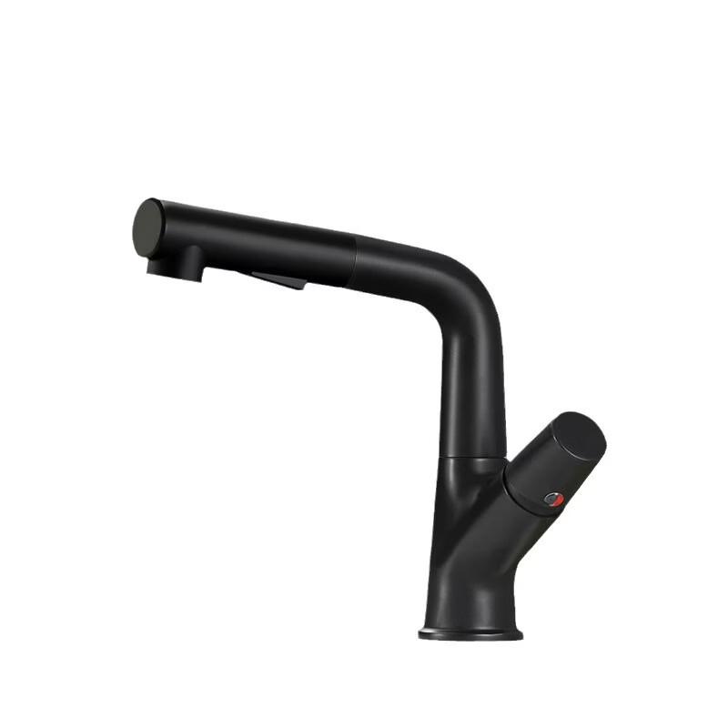TLXT Black Pull-Out Basin Faucet