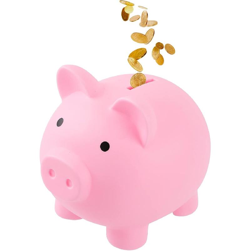 Large Piggy Banks, Cute Plastic Pig Money Box, Piggy Bank for Girls and Boys, Unbreakable Plastic Coin Bank Fun Gifts for Birthday, Festival, Baby