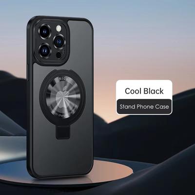 Magnetický obal na telefon s kroužkem a stojánkem pro iPhone 15 Pro Max Plus 14 13 12 11 Stojánek Matné mobilní pouzdra Nárazuvzdorný zadní kryt