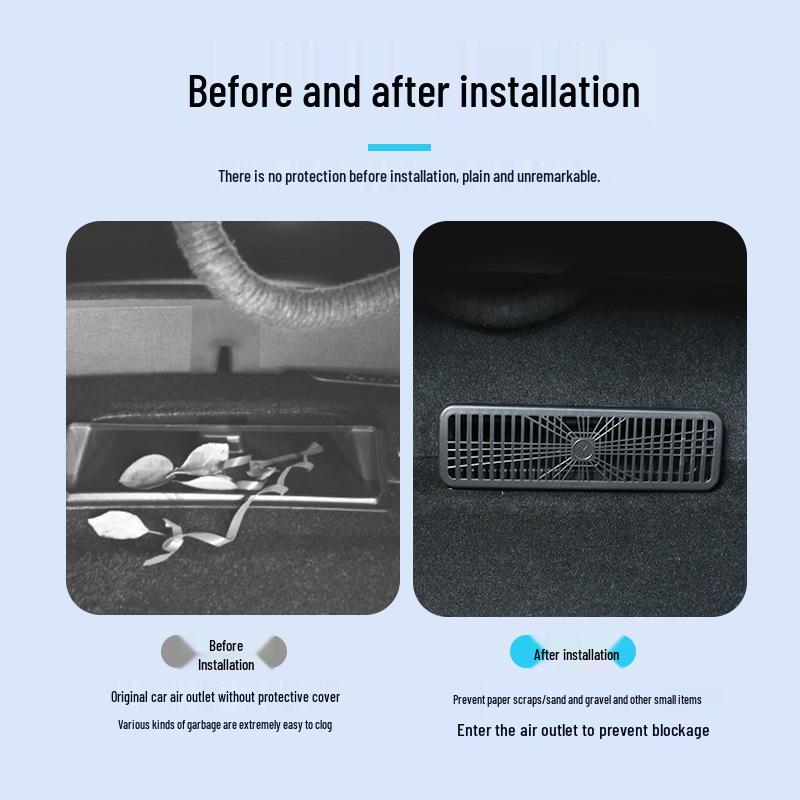 Under-Seat Air Vent Protectors for Model Y: Prevent Interior Clogging