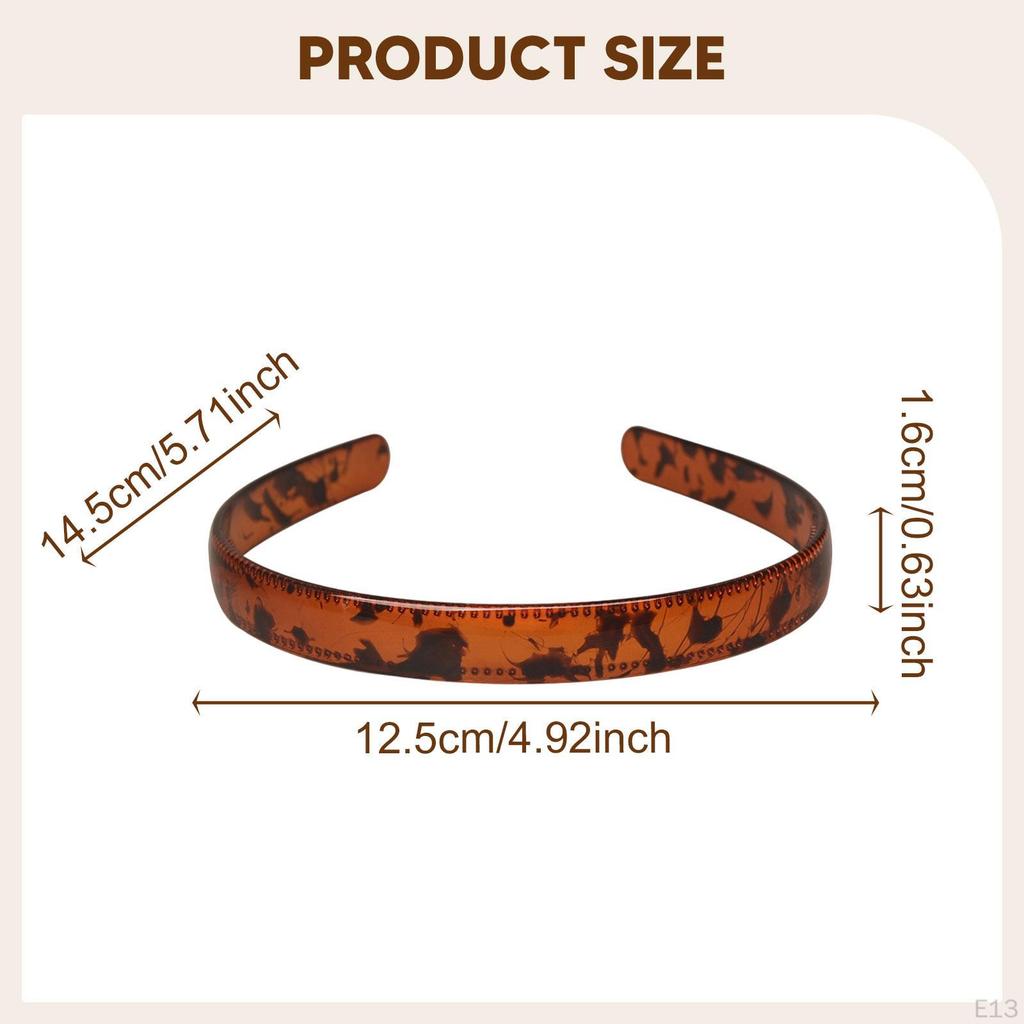 Einfaches Stirnband 16 mm breit Schlichte Mode Rutschfest Gezahnt Damen Haaraccessoires