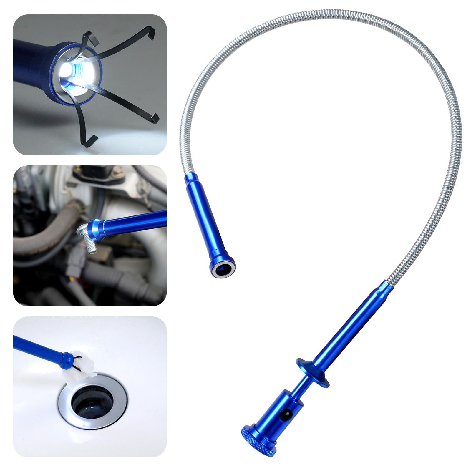 

Webirth Готов к подбору Светодиодный Руководство пользователя Сделано в 3M Инструмент для ловли мусора из засора труб, В комплекте батарея, Использование, Магнит, Клешни, Свет, В комплекте,