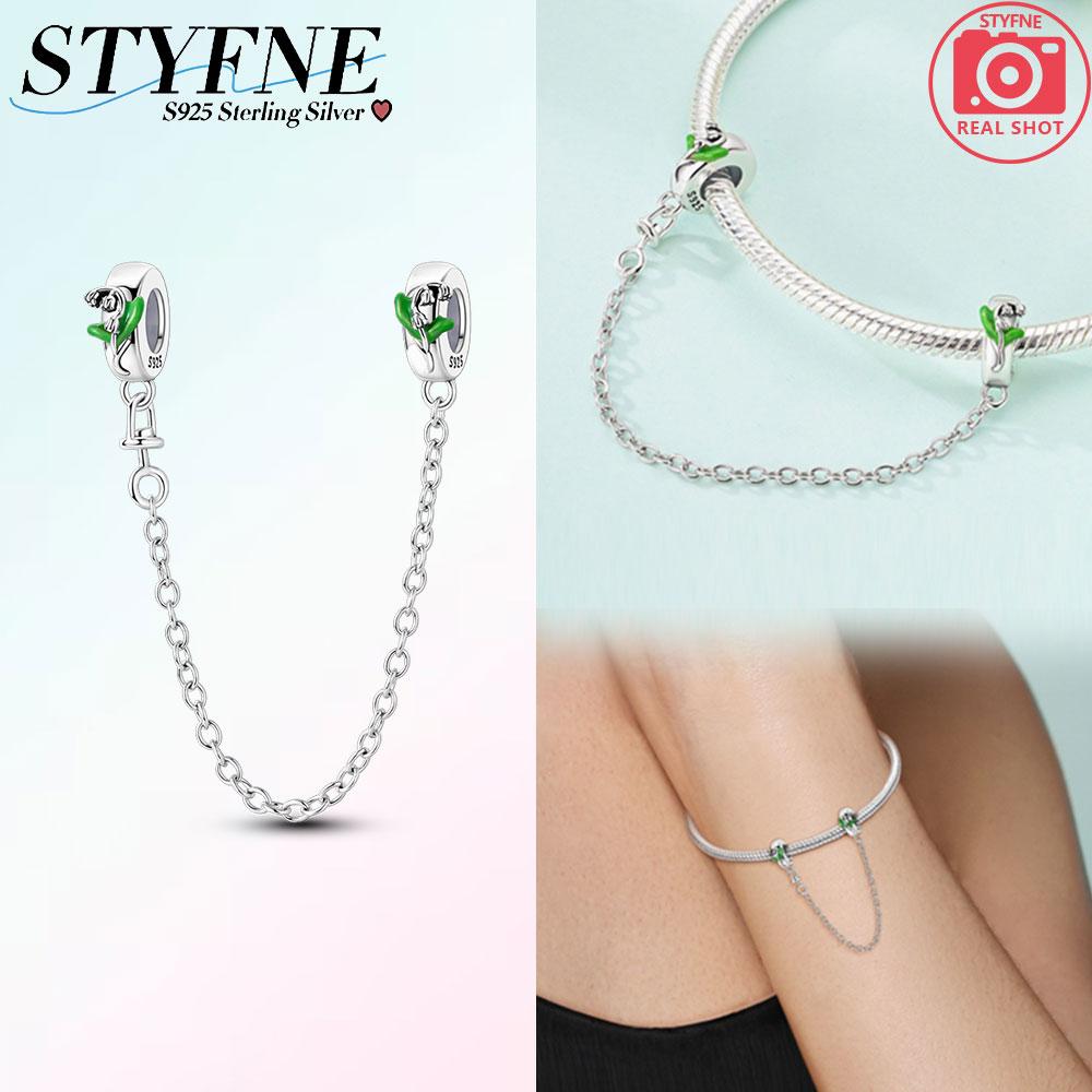 

Original Charms Copper Lily Of The Valley Safety Chain Beads Fit Plata Bracelets For Women Jewelry Making Gifts