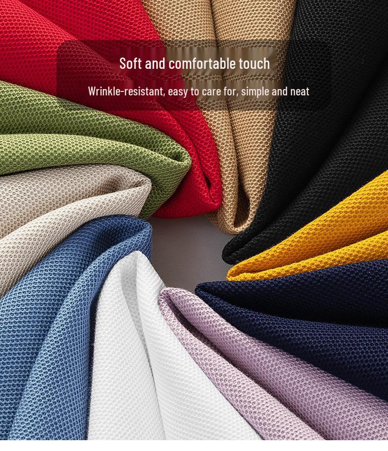 Mercerized Cotton Polo Shirt: Men's Summer Short Sleeve with Small Pony Logo