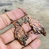 Green Tourmaline Rough Earring Electroformed Copper Earring Handmade Peacock Earrings Electroformed Jewelry Gemstone Earring Gifts for Women