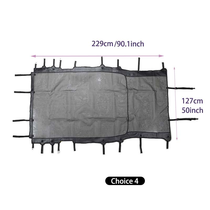Sunshade Full Mesh Shade Top Anti-UV Leateher Top Cover for Jeep Wrangler JL 2018 Up  4-Door Version Provide UV Protection Car Accessories