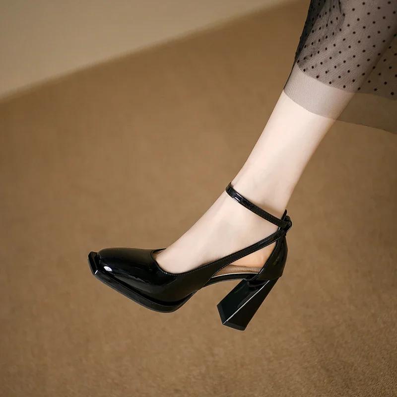 2024 Класичне взуття Мері Джейн Жіноче взуття Сексуальні туфлі на високих підборах Квадратний носок Високі підбори Жіночі босоніжки Весільні туфлі для вечірок Zapatos