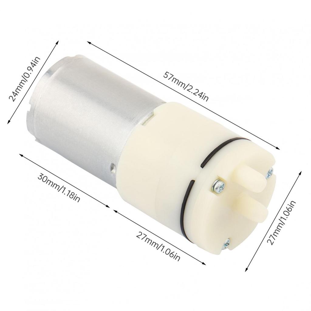R370 Mini vakuová pumpa Motor 3,7V / 6V /12V Mini vzduchová pumpa Vzduchová membránová pumpa Mikro vakuový posilovací motor Průtok 0,5 - 2,5 l/min
