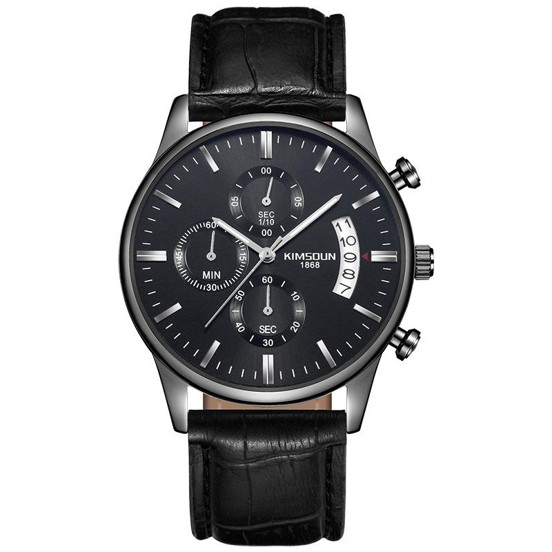 KIMSDUN Uhr Herren Top Marke Luxusuhr Herrenmode Netzarmband Sechs - Pixel Multifunktion Wasserdicht Kalender Quarz Tisch Studenten