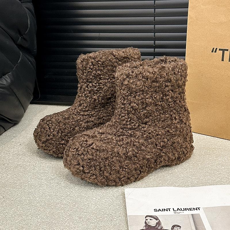 Women's Soft Elastic Winter Warm Cold Padded Snow Boots Thick Bottom Non-slip Wear Outdoor Leisure Sports Plush Cotton Boots