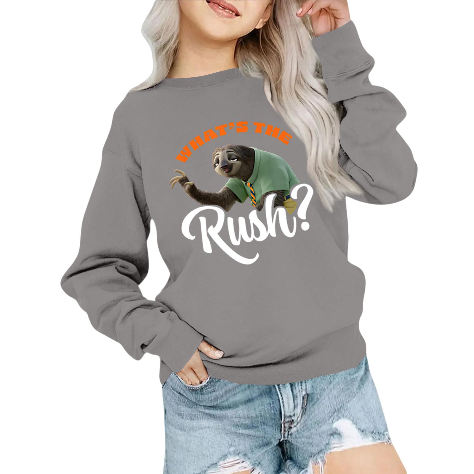 

Детский модный свободный повседневный свитшот с длинными рукавами и принтованным воротником 130