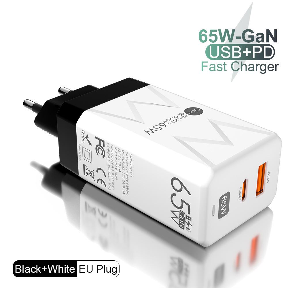 65W PD Charger with QC3.0 for Fast Charging Phone & Tablet - EU Standard