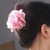 Cloth Peony Flower Hair Claw Hairpin Large Shark Clip Cute Artificial Flower Claw Clip  Hanfu
