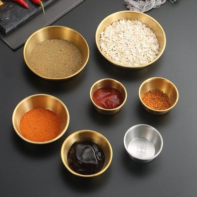 Piatto Piccolo Rotondo in Acciaio Inossidabile 304 per Condimenti, Bistecca, Insalata o Salsa.