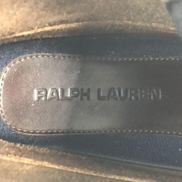 Ralph Lauren Leather Short Boots 6B 22.0-23.0 Brown Work Trekking Shoes(USED)