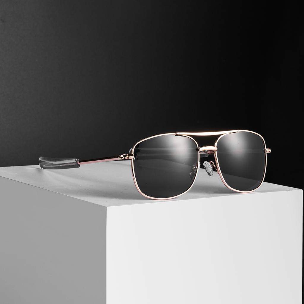 Ruiao classics men and women aviator sunglasses double bridge metal glasses for driving and fishing