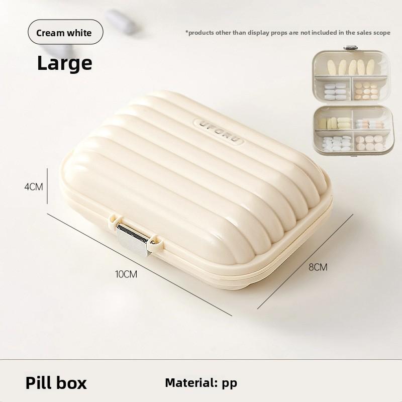Divided portable jewelry box for travel, double-layer sealed moisture-proof pill storage box