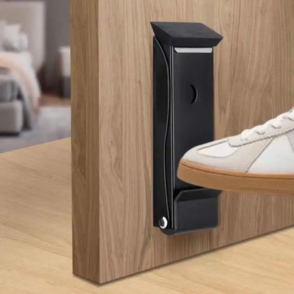 Self Adhesive Flip Door Stopper Kick Down Door Stop Folding Foot Pedal Door Positioner  Home