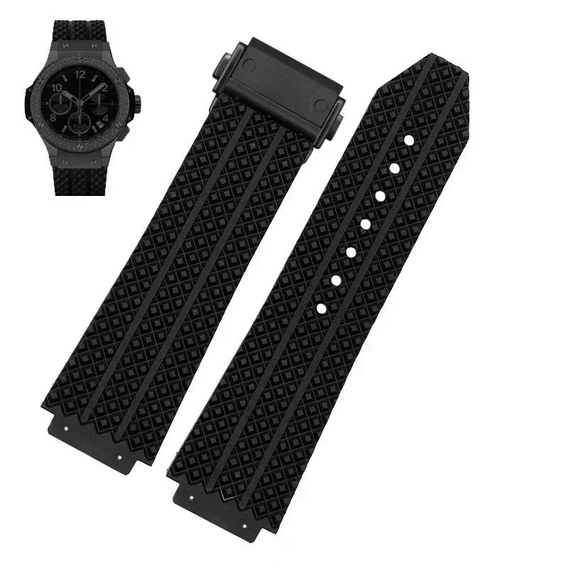 Watchbands for HUBLOT BIG BANG Silicone 26*19mm Waterproof Men's Watch Strap Chain Watch Accessories Rubber Bracelet Wristband