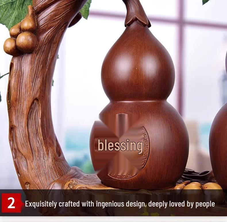 Prosperity Gourd Ornament: Five Blessings Decor for Living Room, Office, or Wine Cabinet