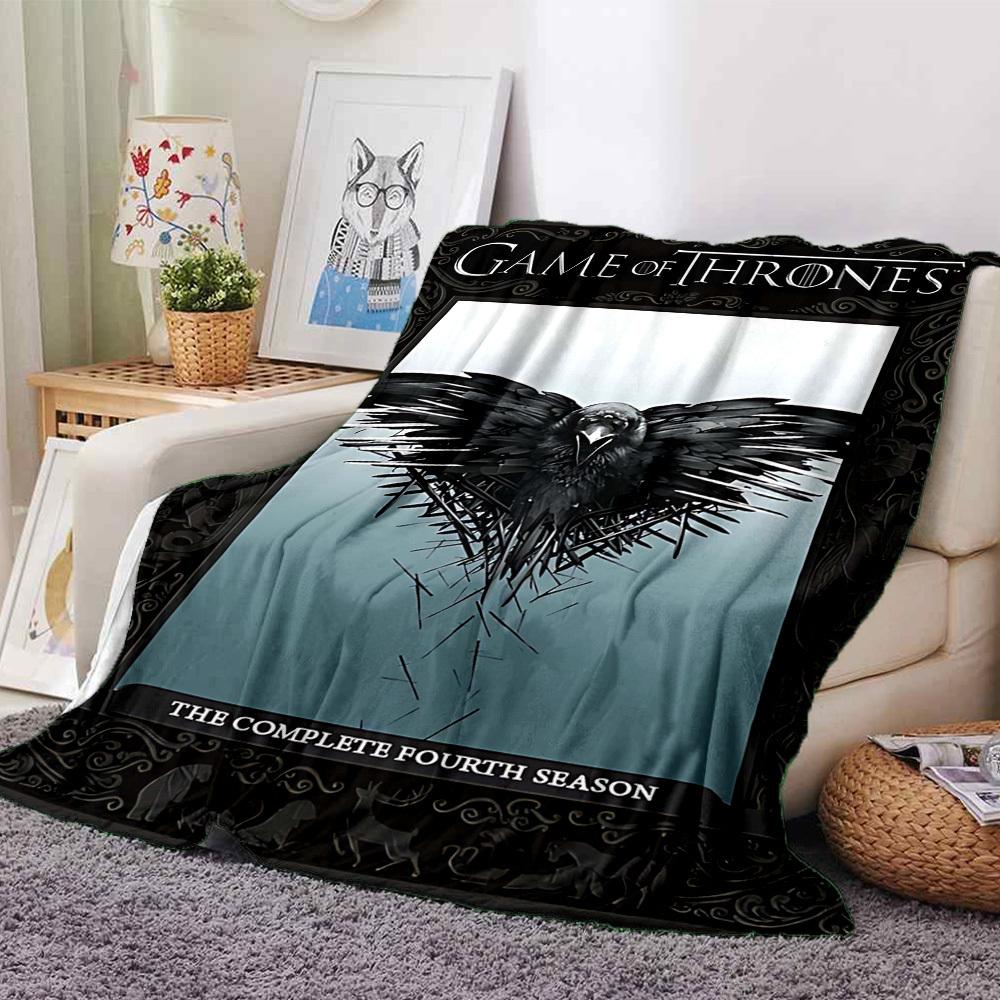 

1pc Game of Thrones The Complete Fourth Season Blanket Lightweight Flannel Throw for Sofa Bed Travel Camping Livingroom Office Couch Chair 1137KK 80cmx120cm(31inx47in)