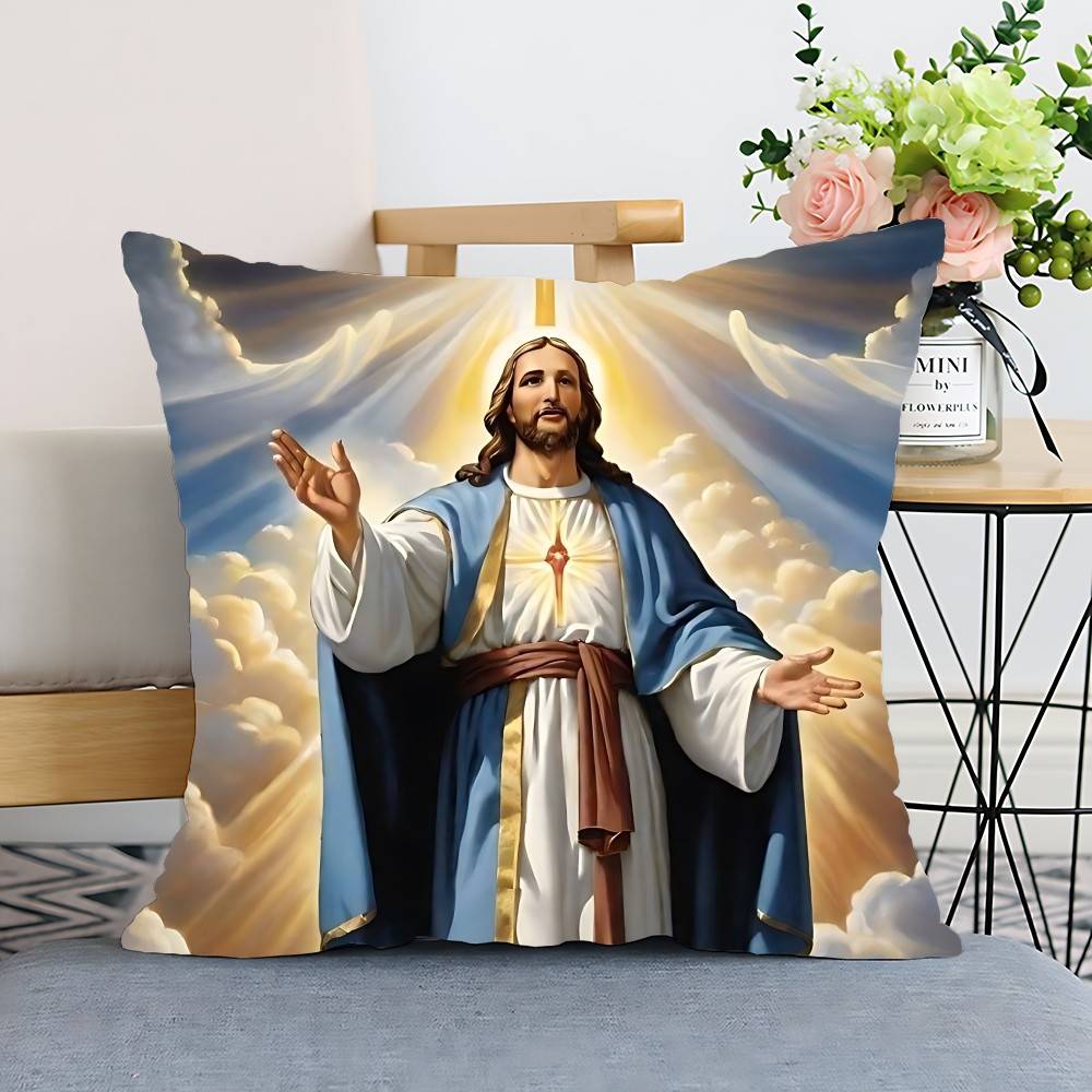 Jesus Christ Pillow Case Cushion Cover Polyester Pillowcase Decorative Sofa Cushion Pillowcase Home Decor