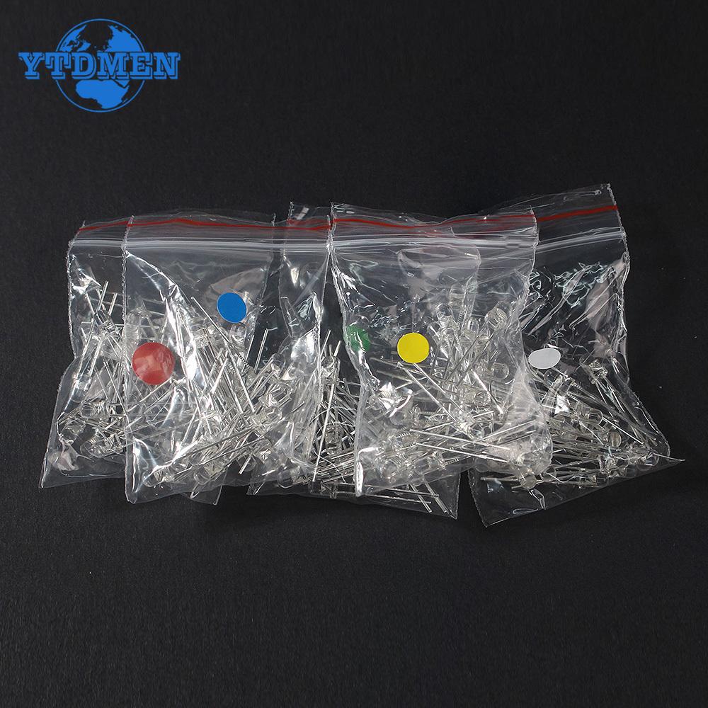 50/100 Stück Ultrahelle 3mm LED Leuchtdiode F3 Transparente LED Lampe Orange Gelb Weiß Grün Rot Blau DIY Kit