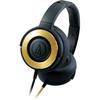 Audio Technica Solid Bass Portable Headphones Heavy Bass Black Gold Ath Ws550 Bgd Black Gold