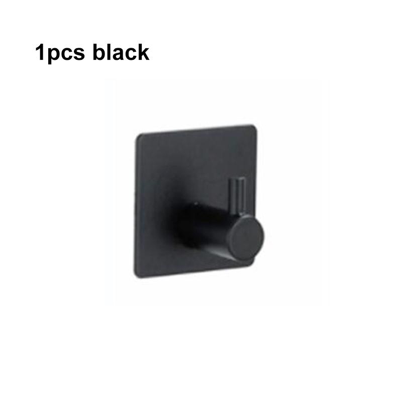 Bathroom Accessories Hardware Set Robe Hook Towel Rail Bar RackRound Black Stainless Steel Shelf Tissue Toilet Paper Holder DIY