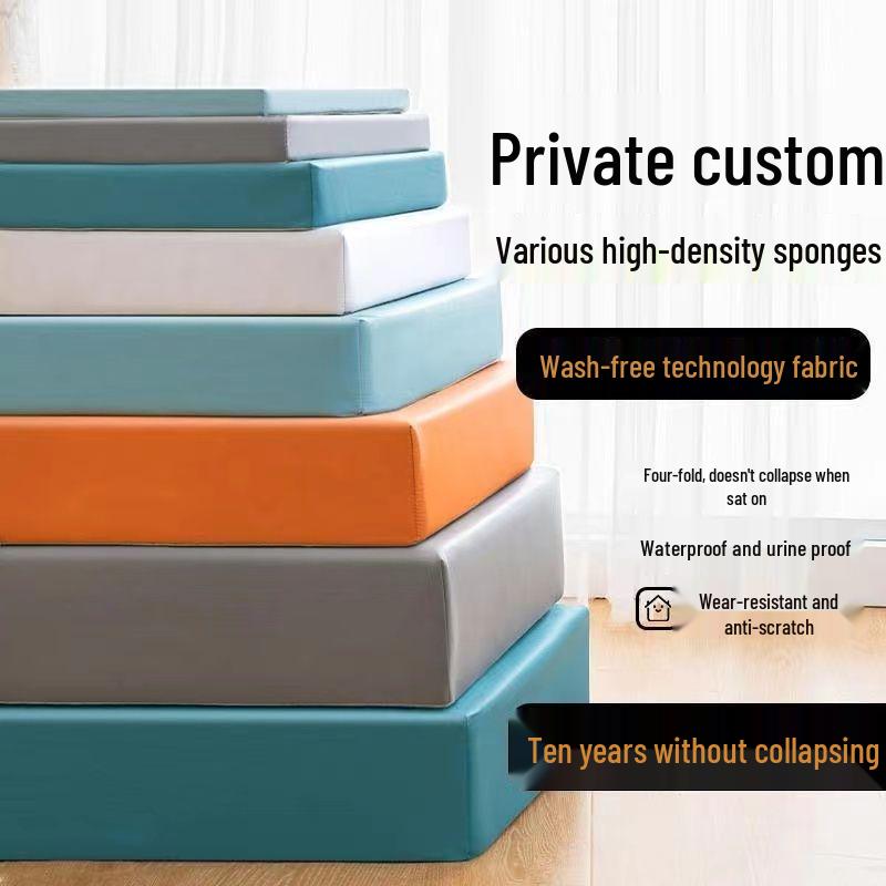 50D High-Density Sponge Sofa and Bay Window Cushion - Thickened and Hardened Rosewood Design