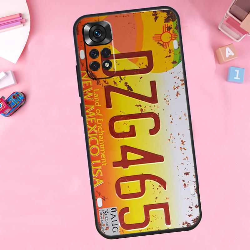 Retro Funny License Plate For Xiaomi Redmi Note 14 10 11 12 13 15 Pro Plus Phone Case For Redmi 15C 14C 10C 12C 13C 15