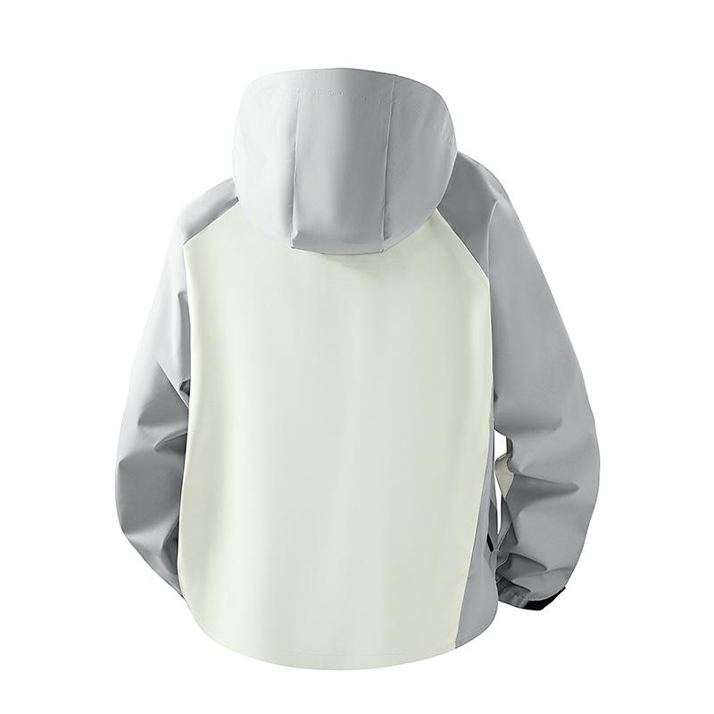 Jacket Men's Spring and Autumn Outdoor Sports Hooded Couple Casual Color Blocked Jacket