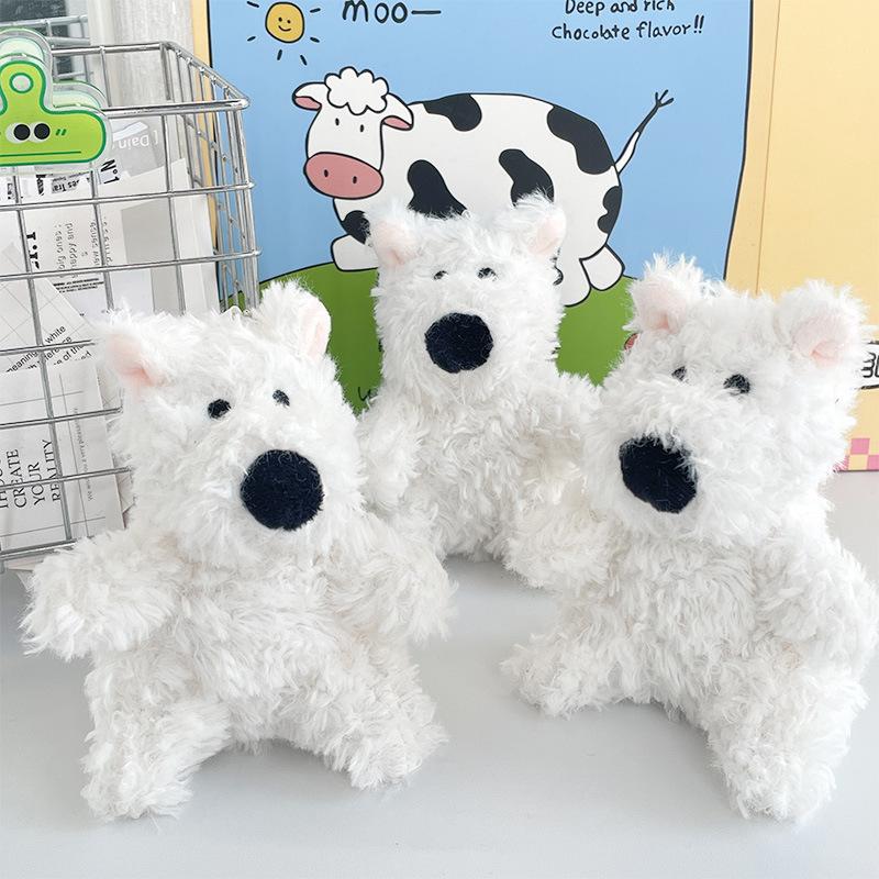 Niedliches West Highland Plüschtier Plüschpuppe Taschenanhänger Puppe 3-Zoll-Puppe Kindergeschenk