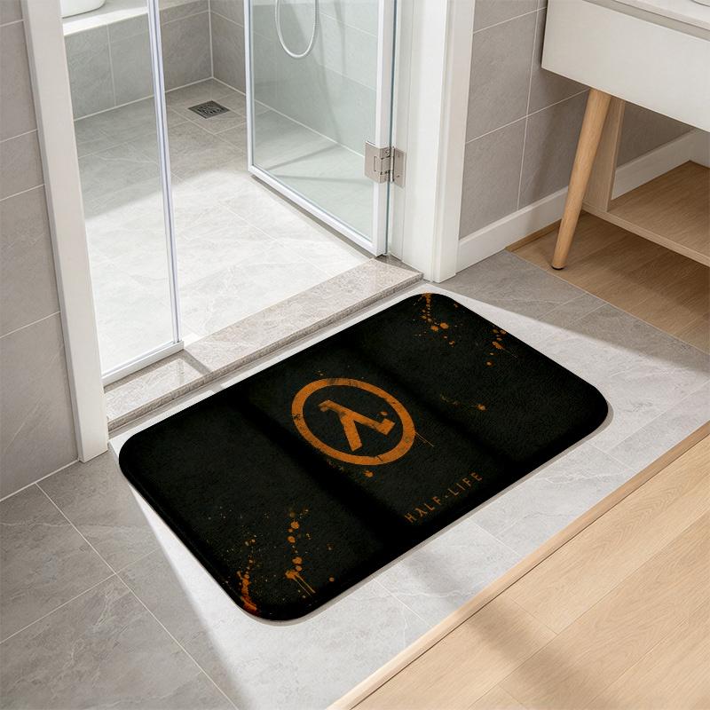 Halflife Flannel Kitchen Mat Christmas Soft Area Rug Non Slip Floor Carpet Home Decoration