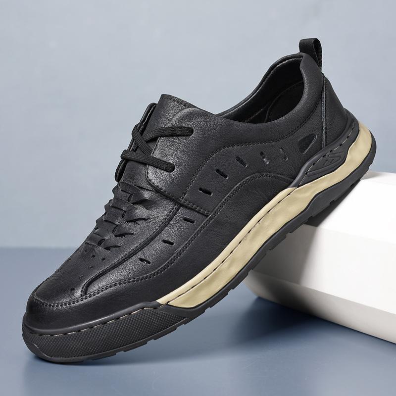 

Модные дизайнерские новые британские ретро-лоферы для мужчин, летние модные кожаные мужские кроссовки на мягкой подошве для прогулок на открытом воздухе 38