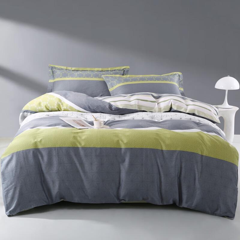 BULUNO 60S Combed Cotton Sateen 4-Piece Bedding Set