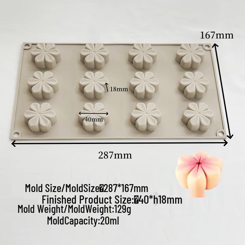 12-Cavity Sakura Flower Baking Mold