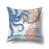 Polyester Pillowcase Peach Leather Velvet Cushion Cover Marine Life Seahorse Octopus Printed Pillowcase Car Cushion