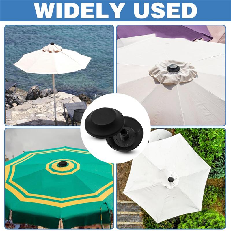 2Pcs Patio Umbrella Tip Caps Replacement Part Outdoor Cantilever Umbrella Top Screw Cap For Pole Handle