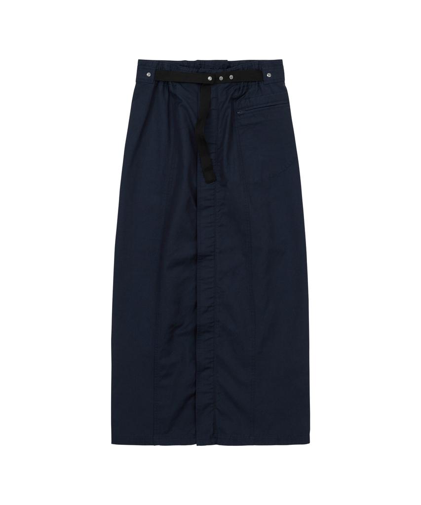 Wellbeing Express Belted Long Skirt Navy