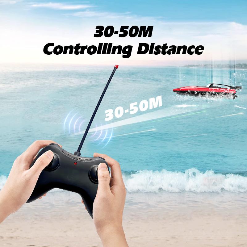 27MHz High Speed Remote Control Boat | Dual Motor Waterproof - Water Speed Boat Child Model Kids Boys Outdoor Pool Toys Gifts