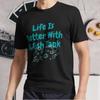 New Shirt Life Is Better With A Fish Tank Active Logo T-Shirt Funny Size S - 5XL