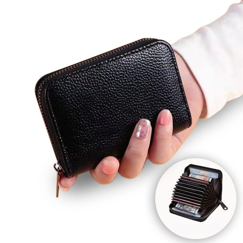 Portefeuille de petite entreprise bloquant les RFID, porte-cartes de crédit en cuir PU, nouveau sac de poche pour femmes et hommes