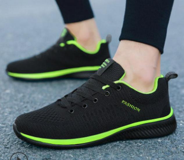 

Мужская обувь для бега и повседневных видов спорта на открытом воздухе, выпуск 2024 г. size 46 чёрный/зелёный