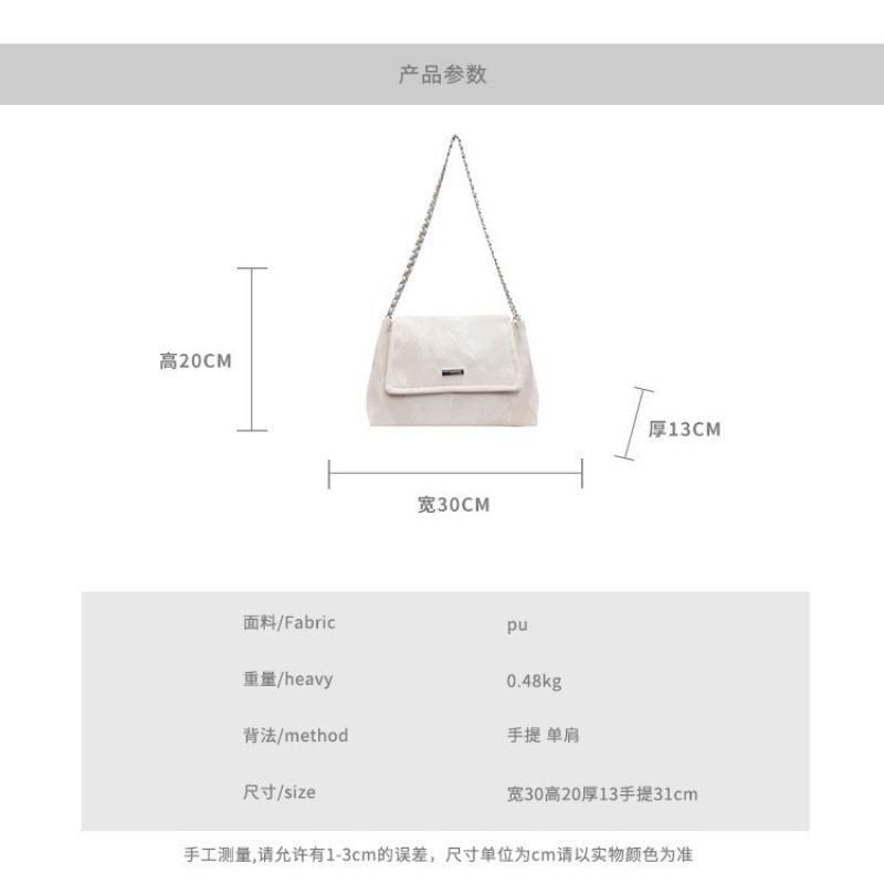 Casual soft surface large capacity autumn and winter bag women's new popular versatile chain shoulder bag commuter tote bag