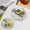 Transparent Glass Tray Decorative Jewelry Storage Trays Coffee Mug Fruit Dessert Cake Plates Desktop Room Decor Table Ornament
