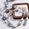 Vnox Chunky Irregular Beaded Necklace For Women, Two-color Winter Sweater Chain, Collarbone Neck Accessories