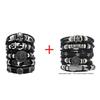 1 Mode-Armband Wikinger-Armband Für Männer Handgelenk-Armbänder Geflochtenes Totenkopf-Hand-Schmuckstück Verstellbares Leder-Set-Armband Für Leder