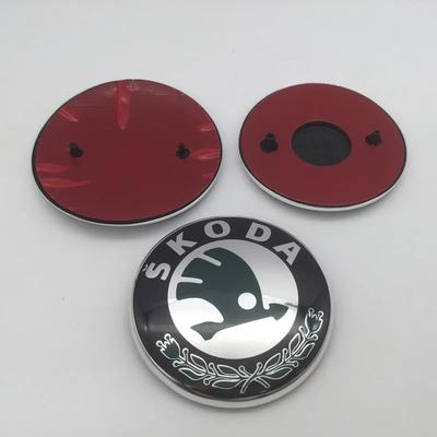 2025 New 1pcs 3D  88mm 79mm for SKODA Car Front Grille Head Hood Bonnet Emblem Rear Tail Bumper Trunk Sticker Badge Styling Acce