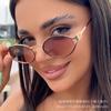 Oval Hollowed-out Retro Sunglasses 2025 - European & American Fashion for Hot Girl Posing